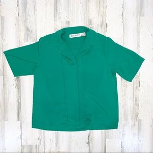 Yves St. Clair Petites | Emerald Green Blouse